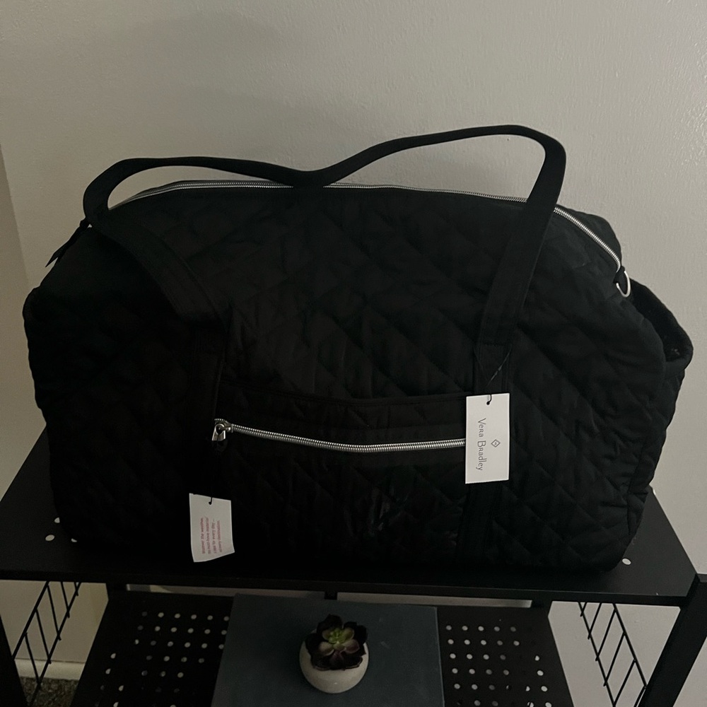 Vera Bradley Black Quilted Duffel